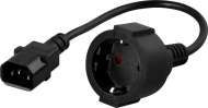 Кабел Powerwalker IEC 10A C14/ шуко (20cm)