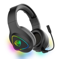 Безжични геймърски слушалки RoxPower T-ROX ST-GH709W RGB, PC, PS5, XBOX