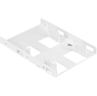 Скоби за монтиране Corsair HDD/SSD Mounting Kit - Dual 2.5" to 3.5", White - CSSD-BRKT2W