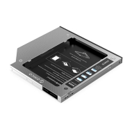 Тънко кади за лаптоп Orico Caddy 9.0-9.5mm SATA3 with LED/switch - M95SS-SV
