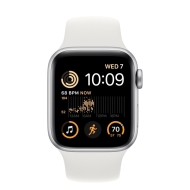 Смарт часовник Apple Watch SE2 GPS + Cellular 40mm Silver Aluminium Case with White Sport Band - Regular - MNPP3BS/A