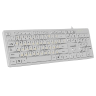 Нископрофилна клавиатура Makki USB BG, Low profile Chocolate, KB-C14 White