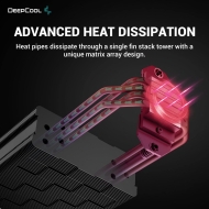Охладител за процесор DeepCool AK400 Zero Dark Plus, Dual-Fan, LGA1700/AM5 - R-AK400-BKNNMD-G-1