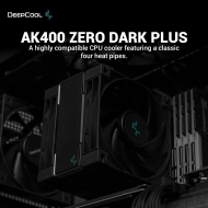 Охладител за процесор DeepCool AK400 Zero Dark Plus, Dual-Fan, LGA1700/AM5 - R-AK400-BKNNMD-G-1