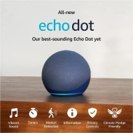 Преносима смарт тонколона Amazon Echo Dot 5, Гласов асистент, Alexa, Тъмносин - B09B8RF4PY