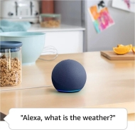 Преносима смарт тонколона Amazon Echo Dot 5, Гласов асистент, Alexa, Тъмносин - B09B8RF4PY