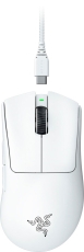 Безжична ергономична геймърска мишка Razer DeathAdder V3 Pro - White Edition, с кабел за презареждане USB Type C, 30000DPI - RZ01-04630200-R3G1
