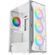 Кутия за компютър Xigmatek Gaming X Arctic EN46737, White Chassis, ATX, 4бр Arctic Fan & LED Switch ARGB Fan PCB