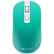 Безжична презареждаща се мишка Canyon MW-18, 2.4GHz, Pixart sensor, 4keys, Silent switch, Aquamarine - CNS-CMSW18A_EU
