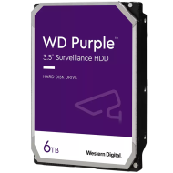 Твърд диск WD Purple 6TB Video Surveillance CMR, 3.5'', 256MB, SATA 6Gbps - WD64PURZ
