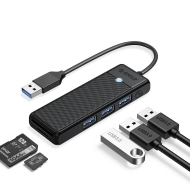 Хъб Orico USB3.0 HUB, 3 x USB3.0, SD, TF - PAPW3AT-U3-015-BK