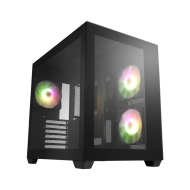 Кутия за компютър FSP CMT380 Black ARGB TG, ATX Mid Tower, черен - POC0000173