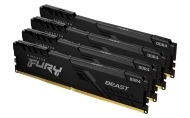 RAM памет Kingston 128GB(4x32GB) DDR4 3600MHz CL18FURY Beast - KF436C18BBK4/128