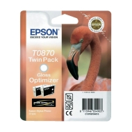  Консумативи за мастилоструен печат Epson T0870 Gloss Optimizer Ink Cartridge - Twin Pack (untagged) for Stylus Photo R1900 - C13T08704010