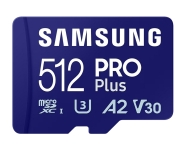 SD карта Samsung 512GB micro SD Card PRO Plus with Adapter, UHS-I, Read 180MB/s - Write 130MB/s - MB-MD512SA/EU