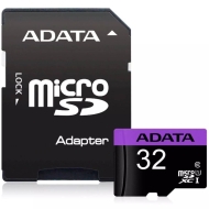 Флаш памет Adata 32GB MicroSDHC UHS-I CLASS 10 (with adapter) - AUSDH32GUICL10-RA1