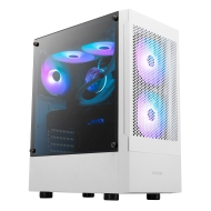 Кутия за компютър Gamdias TALOS E3 MESH White, ATX, aRGB, Tempered Glass - GAMDIAS-TALOS-E3-MESH-WH