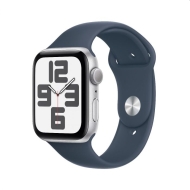 Смарт часовник Apple Watch SE2 v2 GPS 44mm Silver Alu Case w Storm Blue Sport Band - S/M - MREC3QC/A