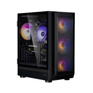 Кутия за компютър Zalman I6 Black, EATX, RGB, Tempered Glass, с включени 3бр вентилатори - ZM-I6-BK