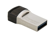 Флаш памет Transcend 64GB JETFLASH 890S, USB 3.1 Type C, Silver Plating