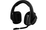 Геймърски слушалки Logitech, G533 DTS 7.1 Surround Sound, Безжични, Микрофон, Черни
