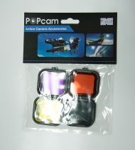 POPcam комплект филтри 4 цвята, съвместимост с GoPro Hero 4/3+