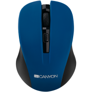 CANYON Mouse CNE-CMSW1(Wireless, Optical 800/1000/1200 dpi, 4 btn, USB, power saving button), Blue