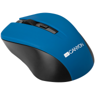 CANYON Mouse CNE-CMSW1(Wireless, Optical 800/1000/1200 dpi, 4 btn, USB, power saving button), Blue