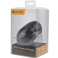 CANYON CNS-CMSW4 Mouse (Wireless, Optical 800/1280 dpi, 6 btn, USB, power saving technology), Black
