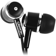 Stereo earphones with microphone, Black