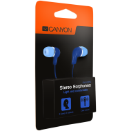 Stereo Earphones with inline microphone, Blue