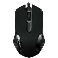 Optical wired mice, 3 buttons, DPI 1000, Black