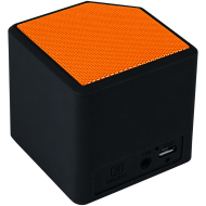 Canyon Portable Bluetooth V4.2+EDR stereo speaker with 3.5mm Aux, micro-USB port, bulit in 300mA battery, Black and Orange
