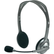 Слушалки Logitech H110 сребристи с микрофон