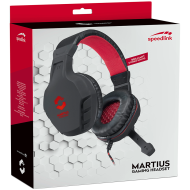Speedlink MARTIUS Stereo Gaming Headset, Sensitive microphone with rugged, fold-away arm, Inline remote with volume controller and microphone mute switch, Cable: 1.8 m, black