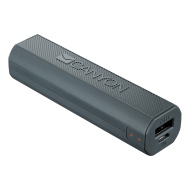CANYON Power bank 2600mAh built-in Lithium-ion battery, output 5V1A, input 5V1A, Dark Gray