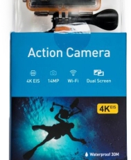 Спортна екшън камера POPcam V8S  4k Ultra HD Black с дистанционно управление