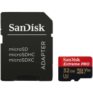 Карта памет SanDisk 32GB Extreme Pro microSDHC + SD Adapter + Rescue Pro Deluxe 100MB/s A1 C10 V30