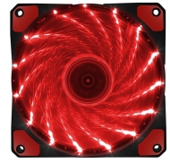 Вентилатор Makki 120mm RED LED, MAKKI-FAN120-15RD