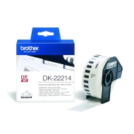 Brother DK-22214 White Continuous Length Paper Tape 12mm x 30.48m, Black on White