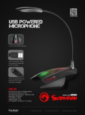 Микрофон Marvo RGB USB - MARVO-MIC-01