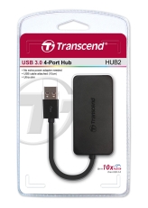 USB 3.0 4-портов хъб Transcend USB 3.0, 4-Port HUB, Ultra slim and portable, Black