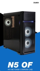 Кутия за компютър Zalman N5 OF White LED