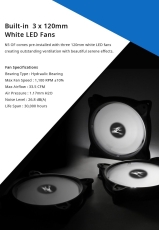 Кутия за компютър Zalman N5 OF White LED